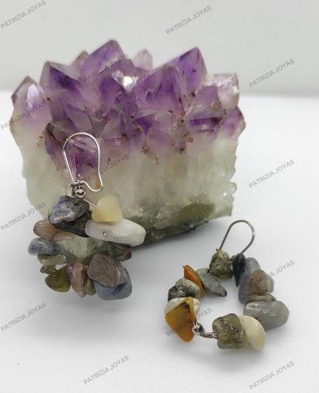 Pendiente con ágata de la india Pendiente con ágata de la India